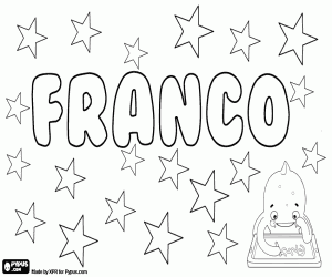 Coloriage Franco, nom italien et espagnol