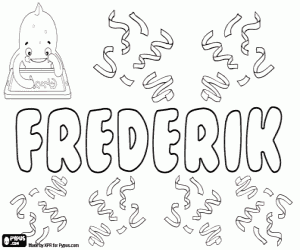 Coloriage Frederik, nom masculin