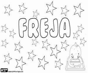 Coloriage Freja, nom nordique
