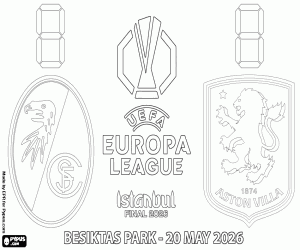 Coloriage Fribourg-Aston Villa, finale 2026