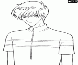 Coloriage Le frère de Sakura, Toya Kinomoto