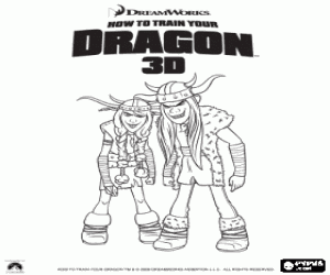 Coloriage Les frères vikings Thorston