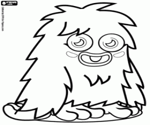 Coloriage Furi, troll de Moshi Monsters