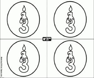 Coloriage Fête de trois anniversaire, invitation