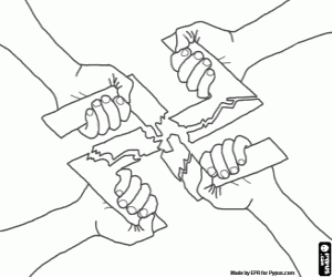 Coloriage Fête de la victoire, 8 mai 1945