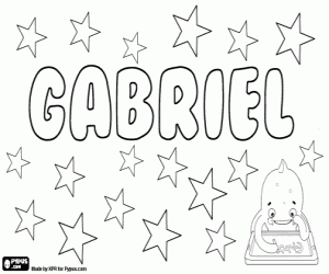 Coloriage Gabriel, nom dans de nombreuses langues