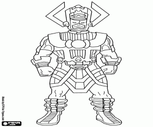 Coloriage Galactus, un humanoïde méchant
