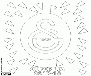 Coloriage Galatasaray, Süper Lig 2017-2018