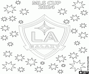 Coloriage Galaxy de Los Angeles, Coupe MLS 2024