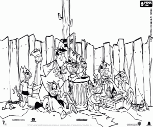 Coloriage Le gang des Top Cat et Crampon