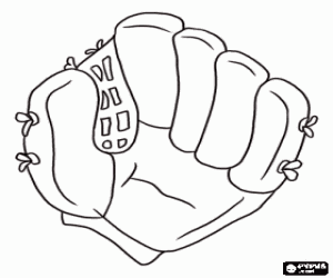Coloriage gant de baseball