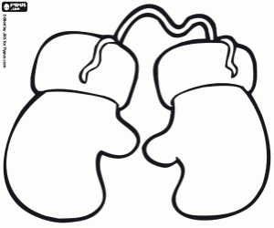 Coloriage Les gants du père Noël