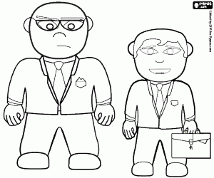 Coloriage Le garde du corps en action