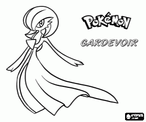 Coloriage Gardevoir, un Pokémon