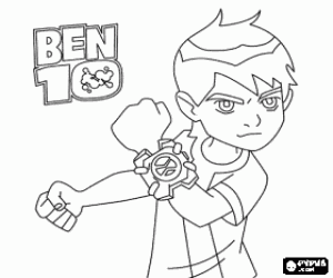 Coloriage Le garçon protagoniste, Ben 10