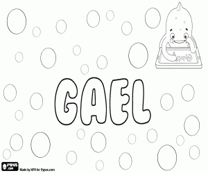 Coloriage Gaël, nom français