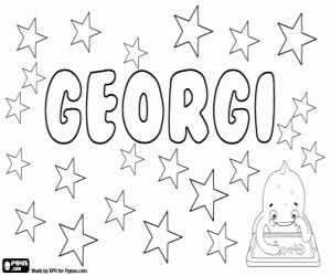 Coloriage Georgi, nom pour enfant