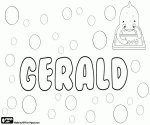 Coloriage Gerald, nom pour enfant