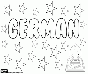 Coloriage German, nom masculin