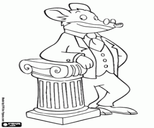 Coloriage Geronimo Stilton, journaliste