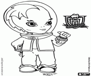 Coloriage Gil Webber, personnage de Monster High