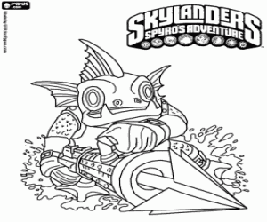 Coloriage Gill Grunt, un Skylander d'eau