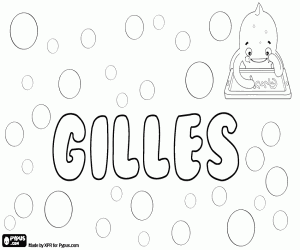 Coloriage Gilles, nom français