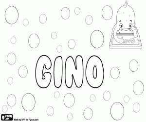 Coloriage Gino, nom italien