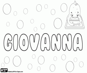 Coloriage Giovanna, nom italien