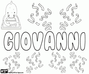 Coloriage Giovanni, nom italien