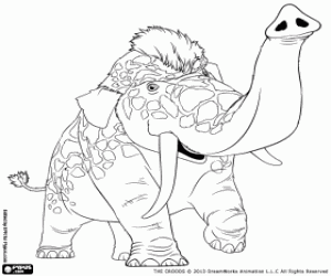 Coloriage Girelephant de Les Croods