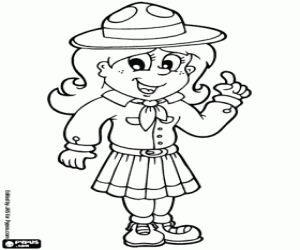Coloriage Girl scout