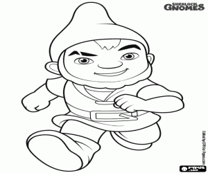 Coloriage Gnomeo dans les aventures