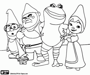 Coloriage Les gnomes de jardin des Capulets