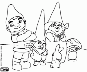 Coloriage Les gnomes des Montaigu