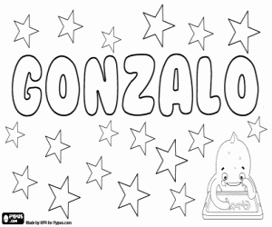 Coloriage Gonzalo, nom espagnol