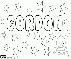 Coloriage Gordon, nom d'origine gaélique