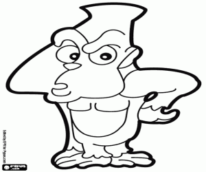 Coloriage Le gorille réfléchi, le numéro 4