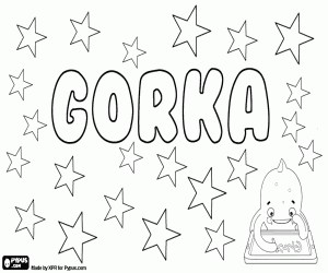 Coloriage Gorka, nom masculin basque