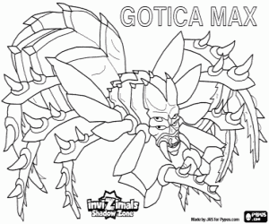Coloriage Gotica Max, Invizimals Shadow Zone