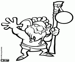 Coloriage Le Gourou de la Pierre, Sly Cooper