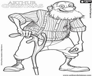 Coloriage Le grand-père d'Arthur Noël