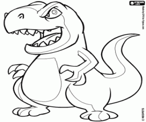 Coloriage Grarrl, le dinosaure de Neopets