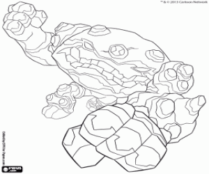 Coloriage Gravattack, alien Ben 10