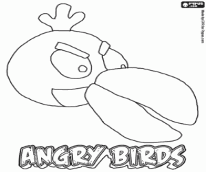 Coloriage Green Bird, oiseau de Angry Birds