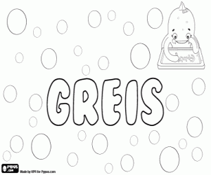 Coloriage Greis, nom féminin albanais