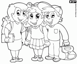 Coloriage Groupe d'enfants