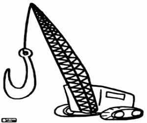 Coloriage Grue sur chenilles