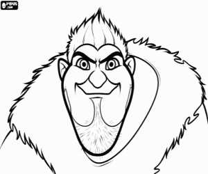 Coloriage Grug, un homme préhistorique