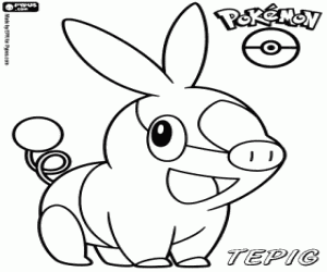 Coloriage Gruikui, un cochon Pokemon